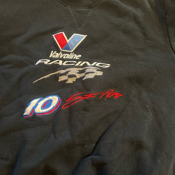 NASCAR Scott Riggs Racing Sweatshirt Valvoline #10 Black Medium - Picture 3 of 4
